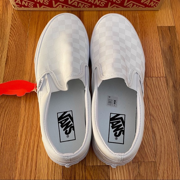 Vans Checkerboard Classic Slip On Women’s Sneakers - Picture 5 of 6